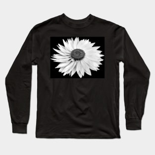 Black and White Flower Long Sleeve T-Shirt